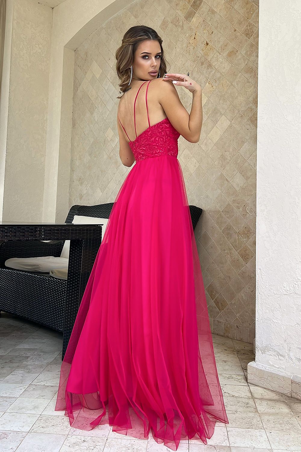 Long dress Bicotone